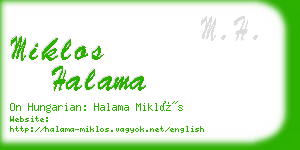 miklos halama business card